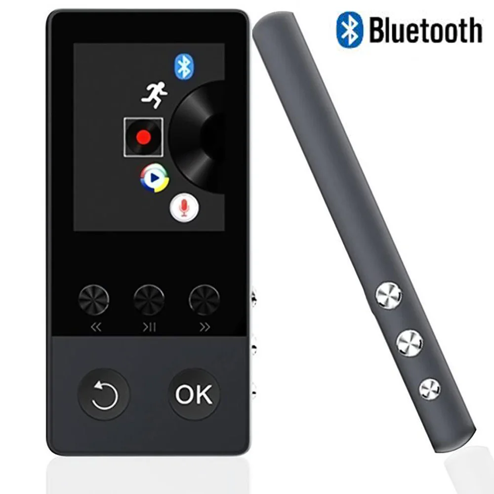 

Newest Bluetooth HIFI MP3 Music Player 1.8 inch TFT Screen Sport Walkman with Voice Recorder, Pedometer, Video, E-book, FM Radio
