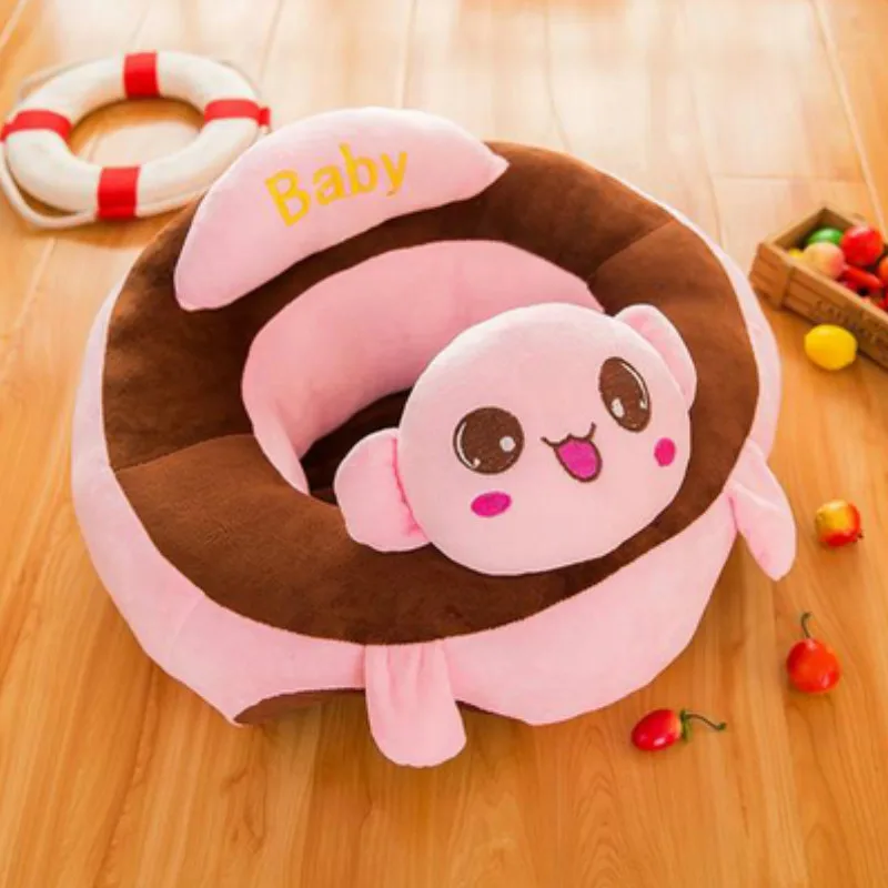 4 Portable Baby Chair Sofa Baby Feeding Chair Plush Toys Infant Cushion Pad Mat Support Seat Safety Child Care