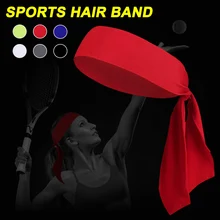 Новинка 2 шт. головные повязки с бантом для мужчин и женщин сплошной цвет быстросохнущая спортивная повязка на голову BF88