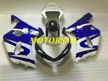 

Custom Fairing kit for GSXR600 750 K1 01 02 03 GSXR 600 GSXR750 2001 2002 2003 ABS White blue Fairings set+gifts SG19