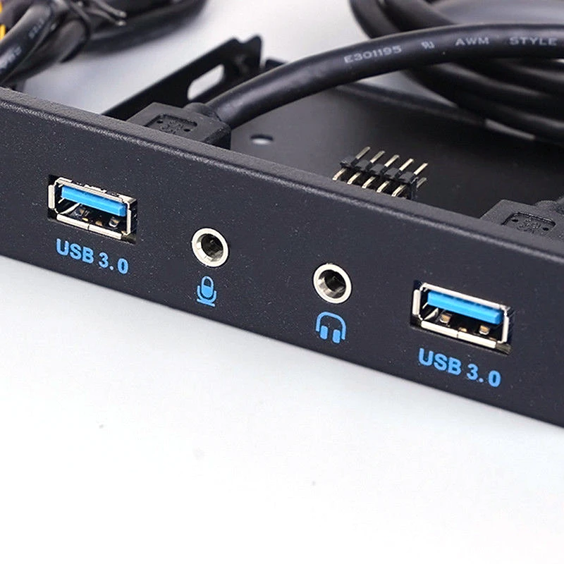 20 pin к 2 USB 3 0 портовый концентратор + HD аудио ПК флоппи Передняя панель