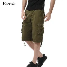 VERTVIE Torridity груз мужские шорты мужские повседневные шорты милитари Homme свободные шорты с карманами плюс размер 40