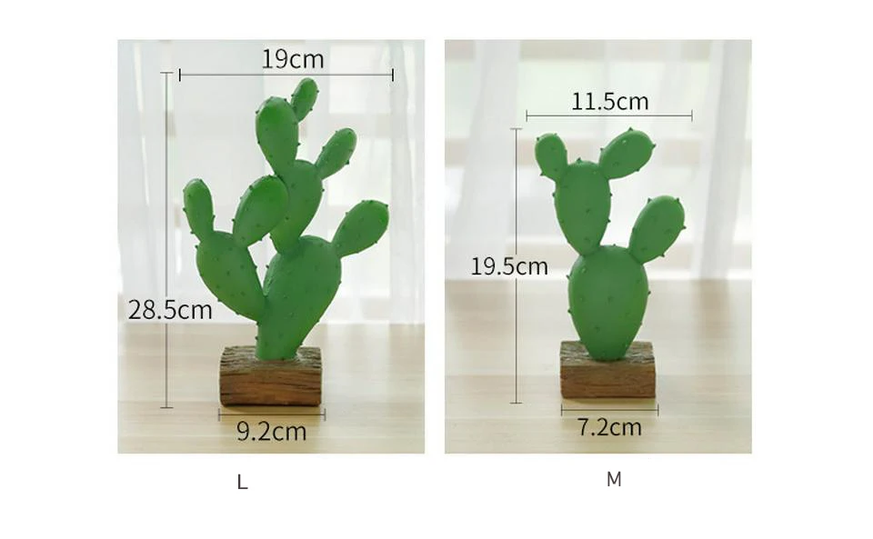 Нордическая модель кактуса украшения для рабочего стола растение Смола украшения миниатюрные креативные офисные фигурки украшение ремесла