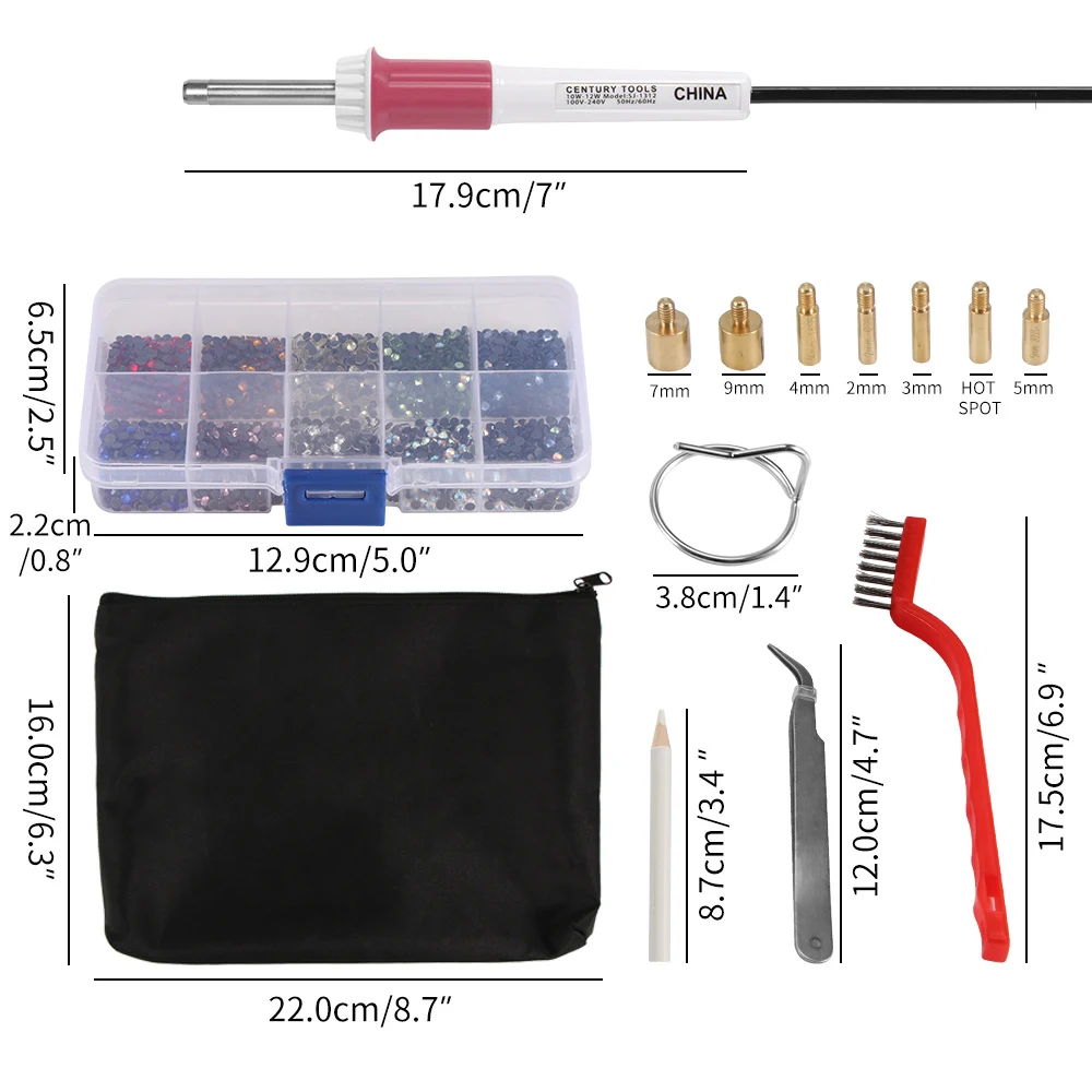 2000 шт красочные стразы горячей фиксации полный набор с аппликатор для исправления хрустального стекла железные Стразы для свадебного платья