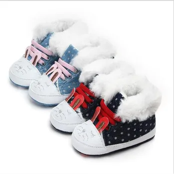 

Lovely Cartoon Baby Winter Shoes Newborn Warm First Walkers Boys Girls Boots
