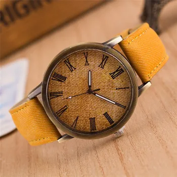 

Vintage Women Watches 2019 Faux Canvas Grain Ladies Watch Retro Canvas Women Quartz Wrist Watch Female Clock relogio reloj mujer