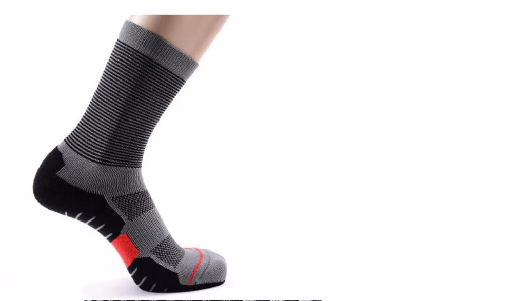 1 пара, профессиональные быстросохнущие мужские беговые носки Coolmax(39-44), плотные компрессионные(US7-10) носки для бега, баскетбольные спортивные носки Meias