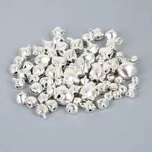 Cloches en Jingle argent amples pour Festival, décoration de noël, bricolage, accessoires artisanaux, 50 ou 300 pièces/lot