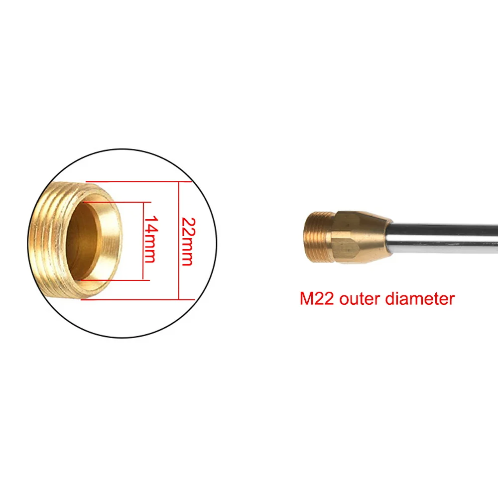 Водяной пистолет высокого давления Лэнс пушка мойка для автомобиля удлинительная палочка+ M22 Штекерный соединитель 1/4 быстроразъемный соединитель