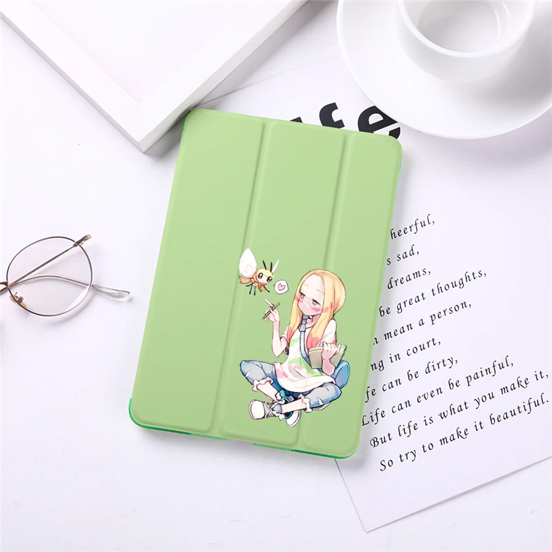 

Lovely Print Leather Case For iPad 2017/2018 9.7" PU Leather Stand Cover Hard PC Back Case For iPad 2 3 4 auto sleep & wake up