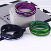 HOCOLE 2022 Trend Rhinestone Leather Bracelet Female Charm Crystal Wrap Multilayer Bracelets For Women Wedding Fashion Jewelry ► Photo 2/6