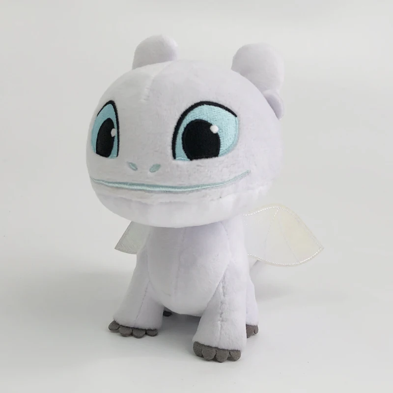

How To Train Your Dragon 3 Plush Toy Light Fury Soft White Dragon Stuffed Doll 22cm