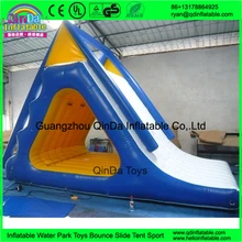 New style top quality colorful inflatable triangle water bouncer slide climbing slide, water sport game
