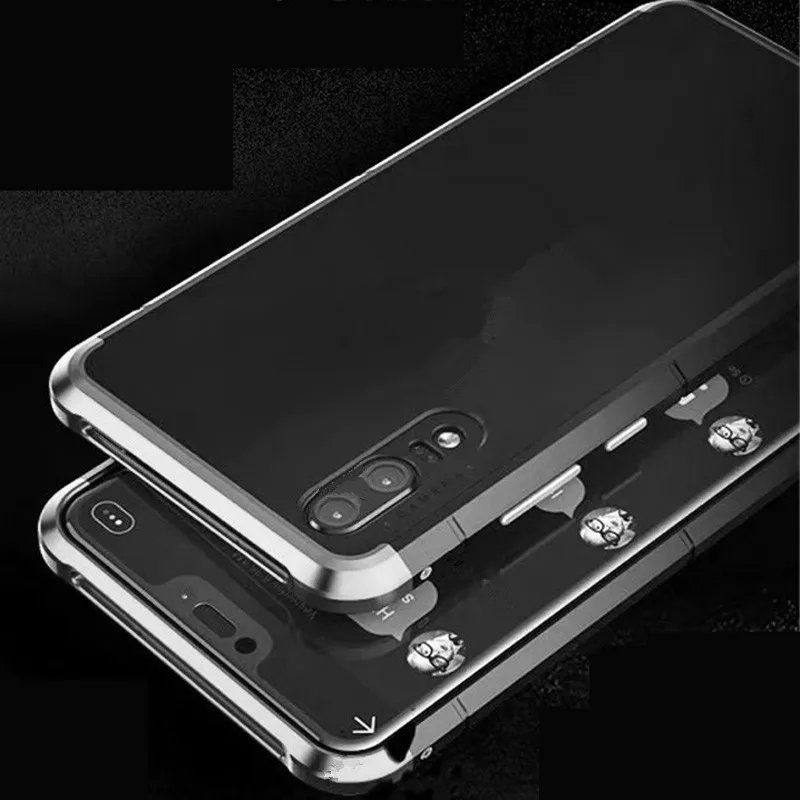 

Luxury Original Brand BOBYT Aluminum Metal Frame + PC Hard Armor Anti-knock Back Cover Case For Huawei P20