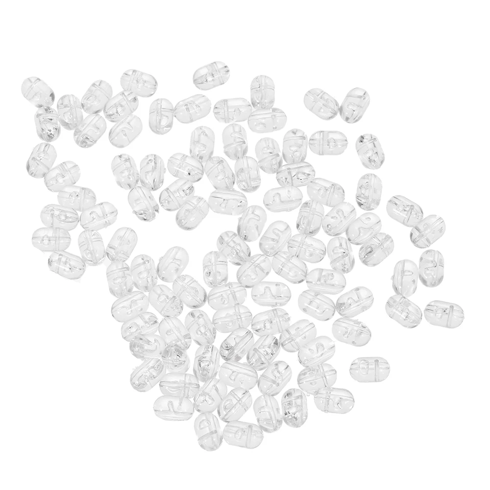 

200PCS/lot Fishing Beads Tranparent Double Cross Hole Beads Hard Clear Beads Sets