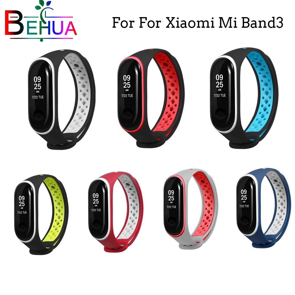 Ремешок силиконовый для Xiaomi 3 мягкий приятный кожи спортивный сменный