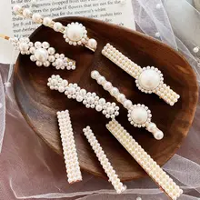 Корейский стиль Ins заколки для волос с искуственным жемчугом булавка винтажная жемчужная заколка для женщин девочек модные красивые аксессуары для волос