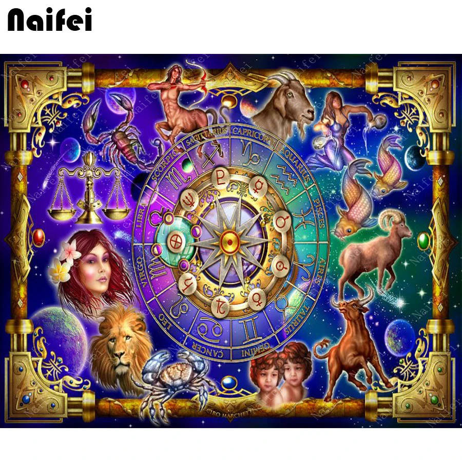 diy Diamond Embroidery Zodiac signs 5D Diamond Painting Cross Stitch