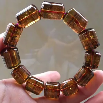 

Certificate Natural Yellow Tourmaline Crystal Barrel Clear Beads Bracelet 20x14x14mm Brazil AAAAAA Drop Shipping