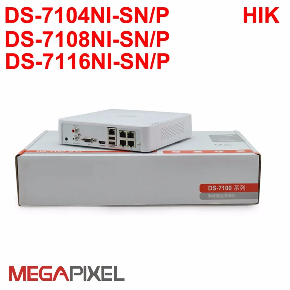 Чисто английский прошивки hik PoE NVR ds-7104ni-sn/p Embedded plug &amp play поддерживается 2mp ip-камера