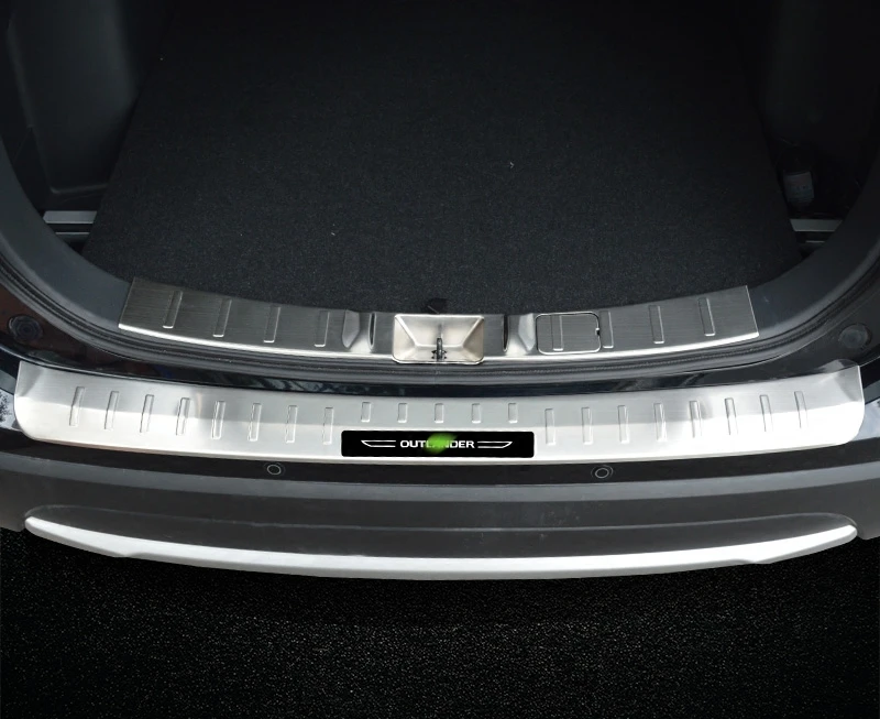Для Mitsubishi Outlander 2013 2017 нержавеющая сталь внешний интерьер задний багажник бампер