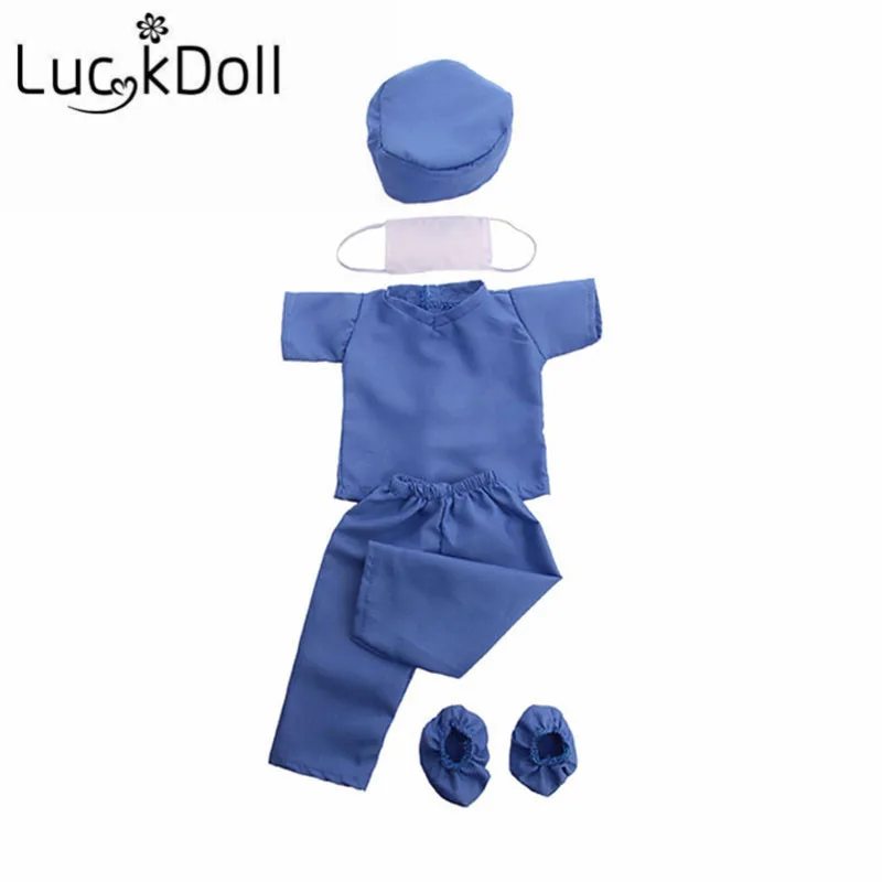 LUCKDOLL костюм медсестры и медицинские приборы подходят 18 дюймов Американский 43 см BabyDoll одежда аксессуары, игрушки для девочек, поколение, подарок