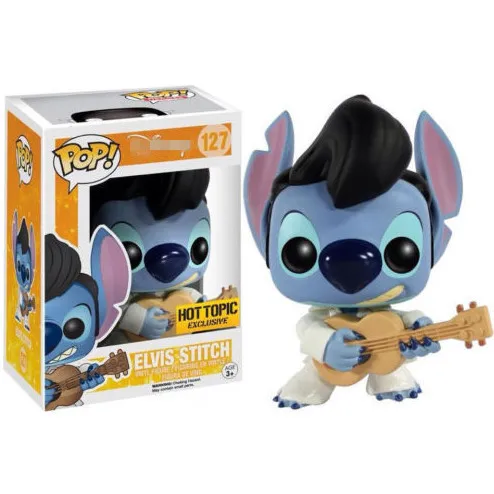 Эксклюзивный Funko Поп мультфильм Лило и Стич-Элвис стежка с Гитары винил фигурку Коллекционная модель игрушки с оригинальной коробка