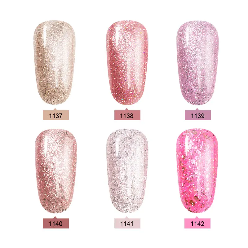 УФ гель для ногтей Modelones Starry Rose Gold блестящий Блестящий светодиодный долговечный