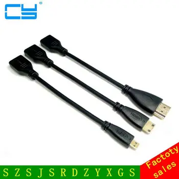 

15cm MINI HDMI Female to MICRO& MINI&HDMI Male V1.4 HD adapter cable