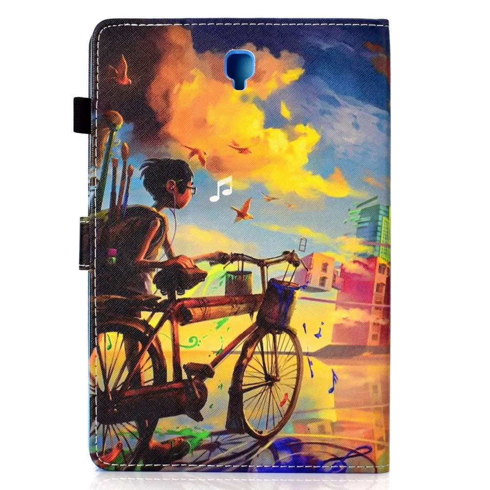 Окрашены кожаный чехол для samsung Galaxy Tab S4 10,5 крышка T830 T835 SM-T830 SM-T835 Стенд Смарт чехол для samsung Tab s4 10,5