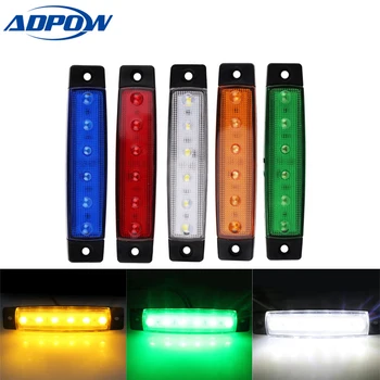 

Car External Lights DC LED 24V 6 SMD LED Auto Car Bus Truck Lorry Side Marker Indicator low Led Trailer Light Rear Side Lamp