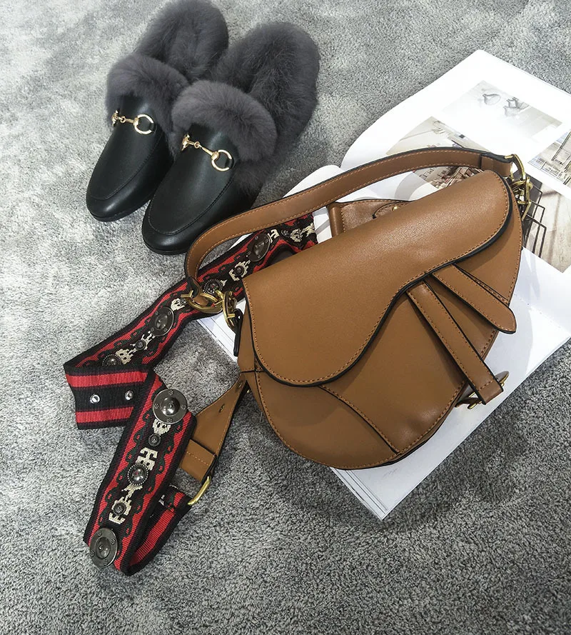 classic saddle bag women Chic vintage fashion shoulder straps crossbody bag handbag ladies hand bags messenger bags torebka dams (14)