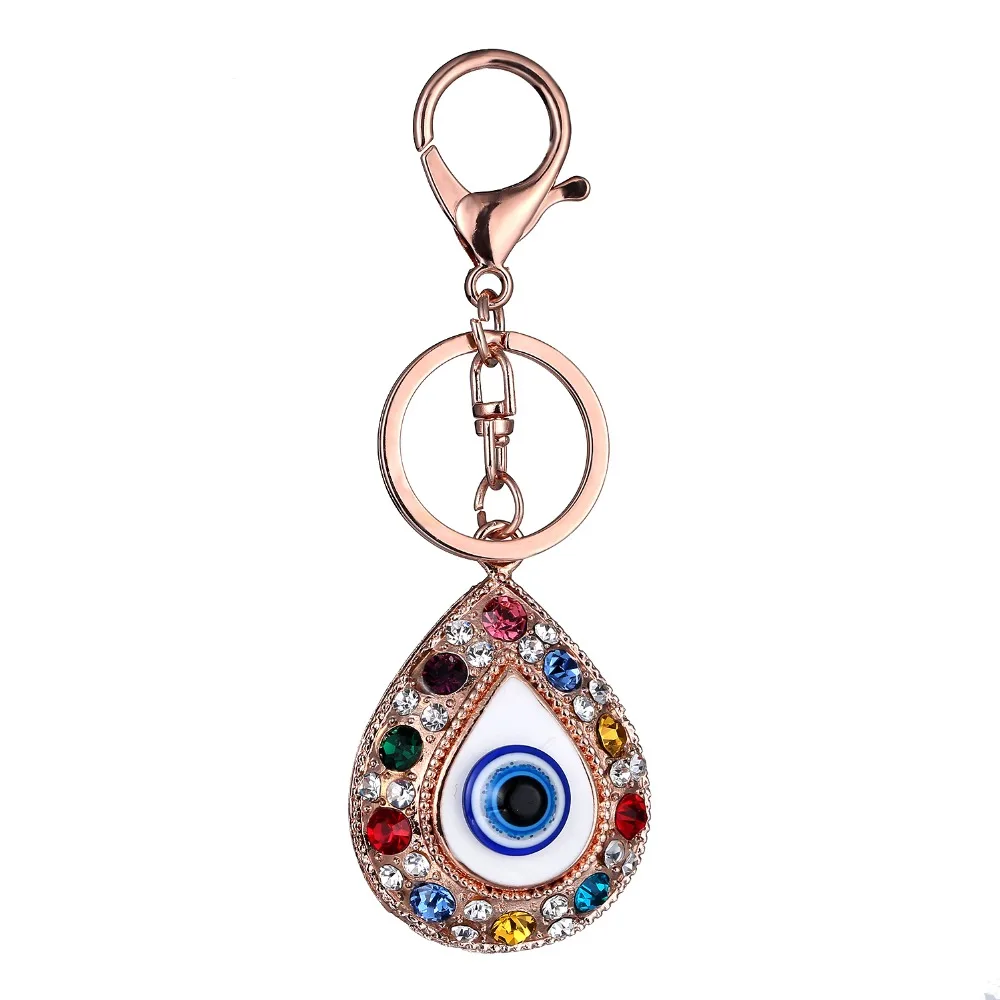 

Evil Eye Keychain Magic Eyes Bag Pendant Unique Keychains Crystal Key Ring Rhinstone Key Chain Key Holder For Women Girls