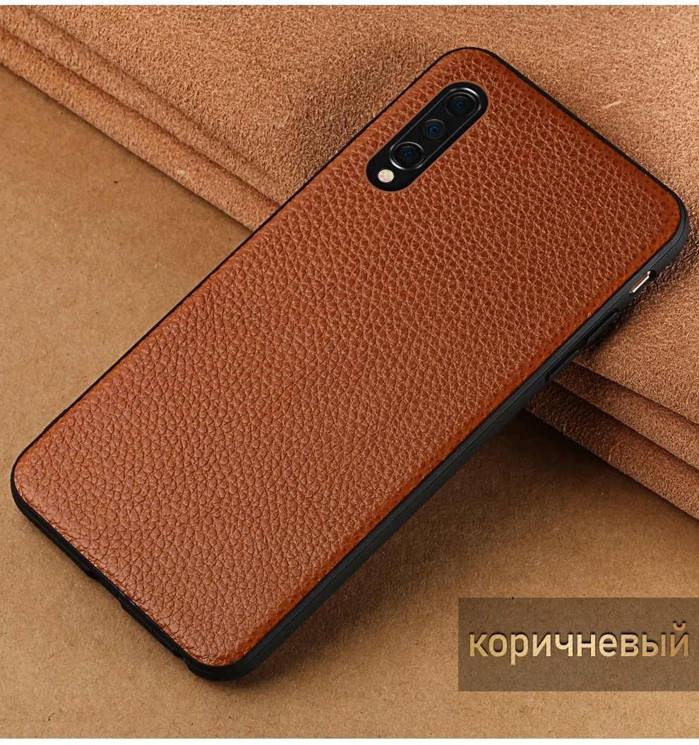 Для мужчин Бизнес Роскошный кожаный чехол для xiaomi mi 8 lite A2 противоударный чехол из натуральной кожи задняя крышка для xiaomi Redmi Note 7