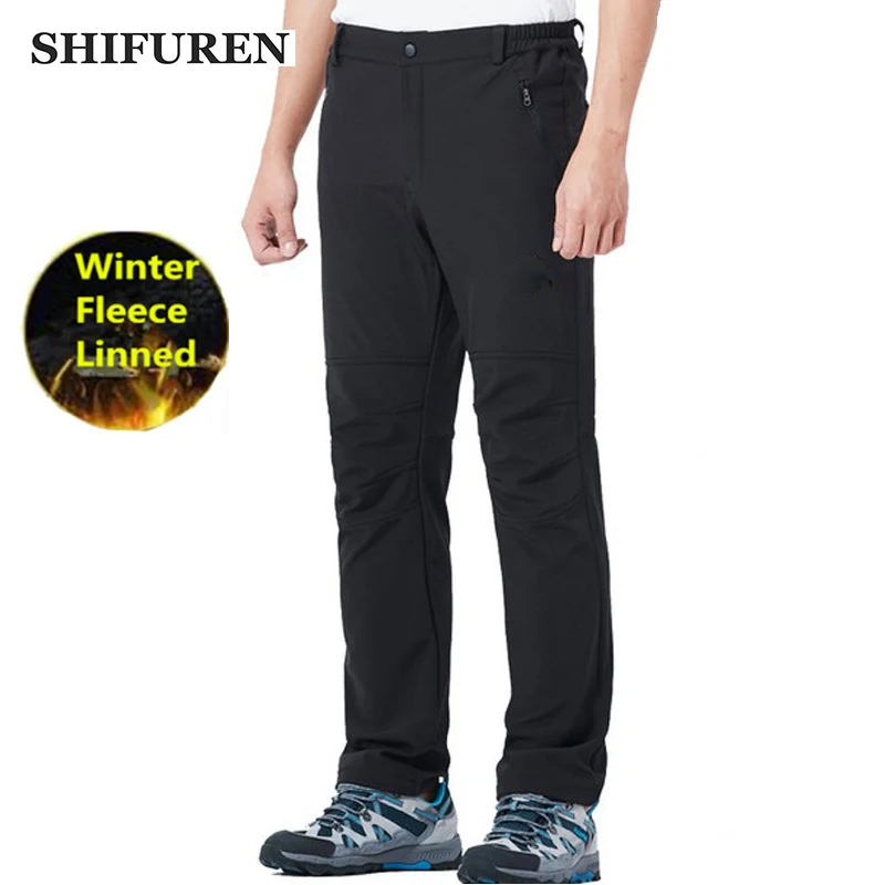 Shifuren invierno hombres al aire libre Pantalones de senderismo impermeable a prueba de viento polar caliente Softshell trekking esquí montaña Pantalones Shifuren invierno hombres al aire libre Pantalones de senderismo impermeable a prueba de viento polar caliente Softshell trekking esquí montaña Pantalones