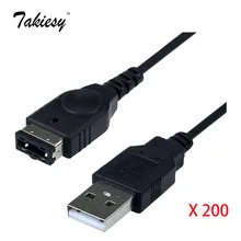 200 шт./лот USB Зарядное устройство кабель для Gameboy Advance GBA SP