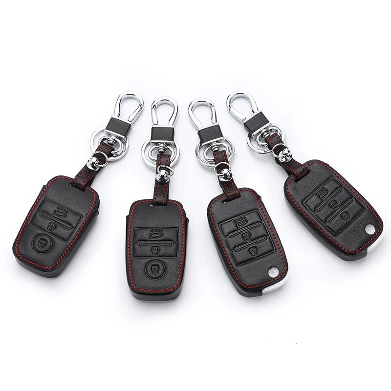 Leather car key cover for Kia (5)