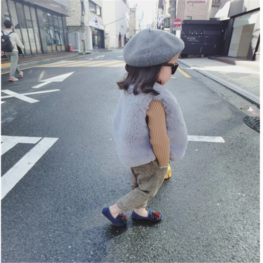 

FAKE FUR BABY GIRL FUR WAISTCOAT OUT WEAR JACKETS CHILDREN GIRL VEST 455