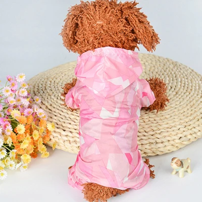 Комнатная собака дождевик Водонепроницаемый, одежда для собак оптом комбинезон Лабрадор Французский бульдог, мопс, товары для домашних животных, щенков Размеры XS-XL собачьи - Цвет: Pink