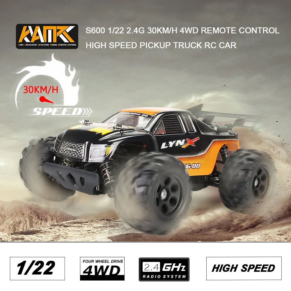 

S600 1:22 2.4GHz 30KM/h 4WD Remote Control High Speed Pickup RC Cars RC Toys Kids Gifts