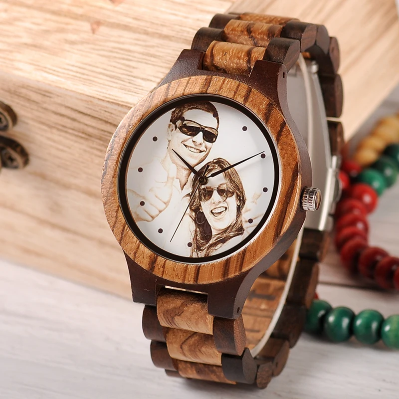 BOBO BIRD Personal customize Men Watch Family Birthday Gift Quartz Bamboo Watches Men's Wristwatch Engrave Logo