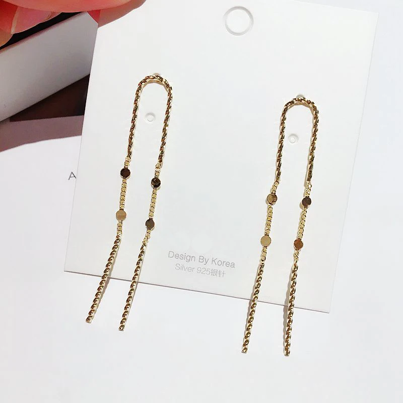 

High-end Unique Design Bar Pendant Earrings Gold Color Geometric Dangle Earrings for Women Statement Jewelry