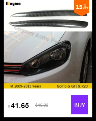 Osir стильные автомобильные брови из углеродного волокна для VW Golf 6& GTI& R20 2009 2010 2011 2012 2013 лет, автомобильная лампа для век, передняя бровь MK6