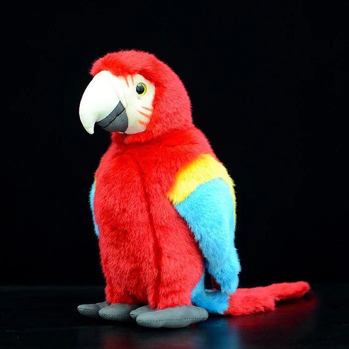 12 Lifelike Scarlet Macaw Plush Toys Cute Parrot Plush Dolls Simulation Bird Stuffed Toys Ts