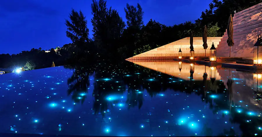 Fiber optic swimming pool end fitting lights 9