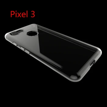

100pcs/lot transparent smooth Soft TPU Cover Case For Google Pixel 3