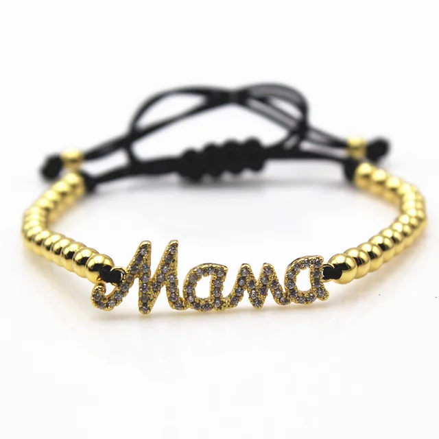 Letters Mama Charm Bracelet Mothers Day Jewelry Bracelets For Women Letters Mama Charm Bracelet Mothers Day Jewelry Bracelets For Women Micro Cz Paved Pulseira Feminina