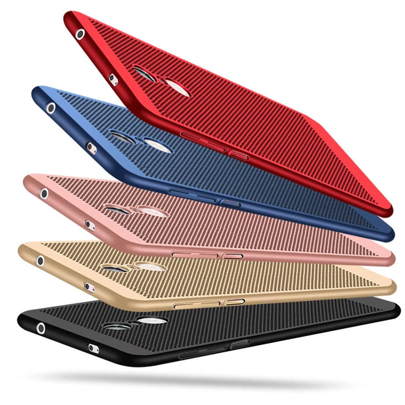 Heat Dissipation For Xiaomi Redmi 5 Plus 5A 4X Note 4 4X 5A 4A 3 3S Hard Back PC Full Cover Case For Xiaomi Mi A1 A2 Mi 6 5 5X