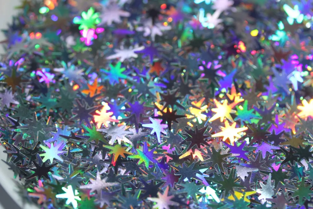 

Silver Micro Star Holographic Laser STAR Shape Sequins for nail art decoration and DIY Supplies