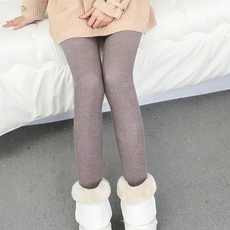 1 Pcs Women Winter Warm Fleece Lined Leggings Thermal Winter Leggings